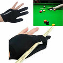 Black 3 Fingers Billiard Glove Pool Cue Stick Snooker Left or Right Hand 1pc New