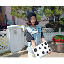 Cute Womens Girls Knit Devil Cat Ear Beanie Warm Elastic Hat Cap Winter Black