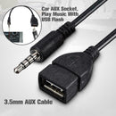 Audio AUX Jack 3.5 mm Male to USB 2.0 Type A Female Converter OTG Adapter C W9E1