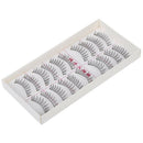 10 Pairs Natural False Eyelashes Invisible black Band J6X8