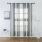 2xColourful Stripes Bedroom Sheer Curtains Faux Linen Voile Curtains~Color_3