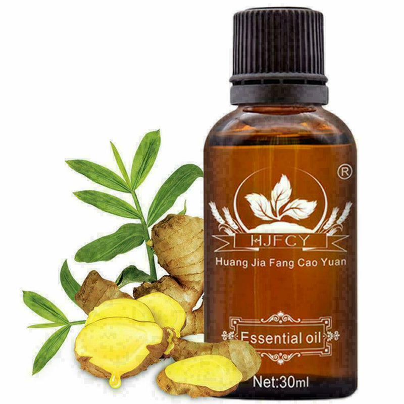 30ML 100% Natural-Plant Ginger Oils Therapy Lymphatic Drainage Massage C2Q2 C9E4