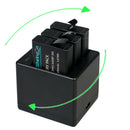 For Gopro Hero 6 5 Black Action Camera 3-Channel Battery Charger USB Charging