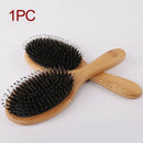 Comb Portable Hair Brush Massage Styling Tool Boar Bristle Wood Handle Durable
