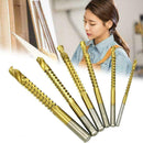 6 x HSS Titanium Coated Drill Bit Tool Set Woodworking Tools 3-8mm Cutting M9N1