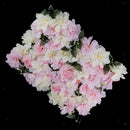 Artificial Rose Flower Wall Spring Flower Backdrop Pink+White