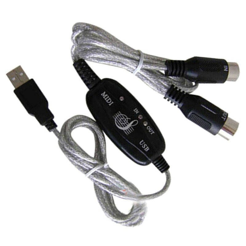 2m USB to MIDI Cable PC to Synthesizer Music Keyboard Instrument Converter