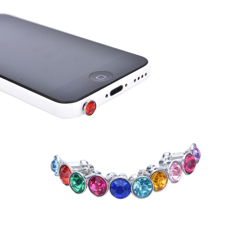 10X Anti Dust Crystal Cap Earphone Jack Plug Stopper For Cell Phone 10*3.5MM  ME