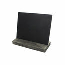15.3x12.7x4.6cm Mini Tabletop Chalkboard Signs with Rustic Style Wood Base  W6V2