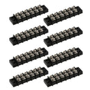 8 Pieces 6 Way 30A 12V 6 Position Dual Row Wire Terminal Strip Block Bus Bar