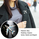 Aircraft Plane Brooch Badge Jacket Lapel Women Men Coat Shirts Pins (Blue) A