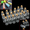 20 x Home Wedding Party Decor 5ml Clear Cork Tiny Glass Bottles Empty Vi VSA