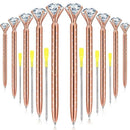 12 Pieces Big Diamond Ballpoint Pens and 6 Pieces Ballpoint Pen Refills, Bl X2Q9