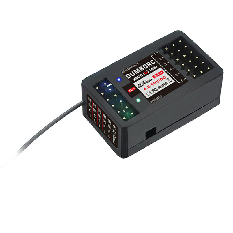 6CH 2.4G X6DCG Receiver with Gyro for X4 X5 X6 Transmitter Radio Controller