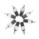 10pcs Nickel Plated Brass Bike Tire Valve Core with Cap Bicycle Schrader Valve,a