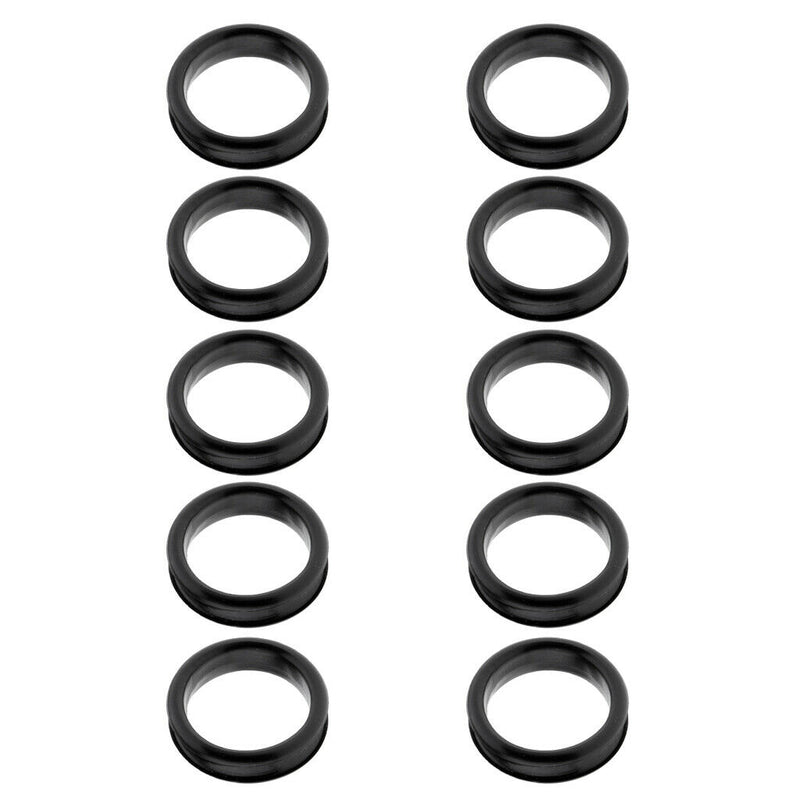10Pcs Finger Ring Grips Inserts for Barber Hairdressing Shear Scissors Balck