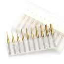 1X(10Pcs 0.8-3.175Mm Pcb Drill Bits 1/8 Inch Cnc End Mill Engraving Cutter