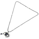Women Magic Eye Shape Crystal & Rhinestones Tear Long Necklace Sweater Neck