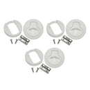 3 Sets Of Deck Hatch Door, 2 ", Flush Handle, Slam Latch, Marine Boat, White