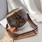Fashion Woolen Messenger Bag Women Semicircle Wide Zip Shoulder Bags (Red)