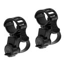 2 Pieces Torch Holder  Mounting Clip 360 Rotation for Cycling