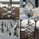 10Pcs Chandelier Ball Drop Crystal Glass Loose Spacer Ornaments Xmas Decor Clear