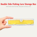 Double Side Fishing Lure Box Bait Case Organizer Lure Fishing Tool (White)