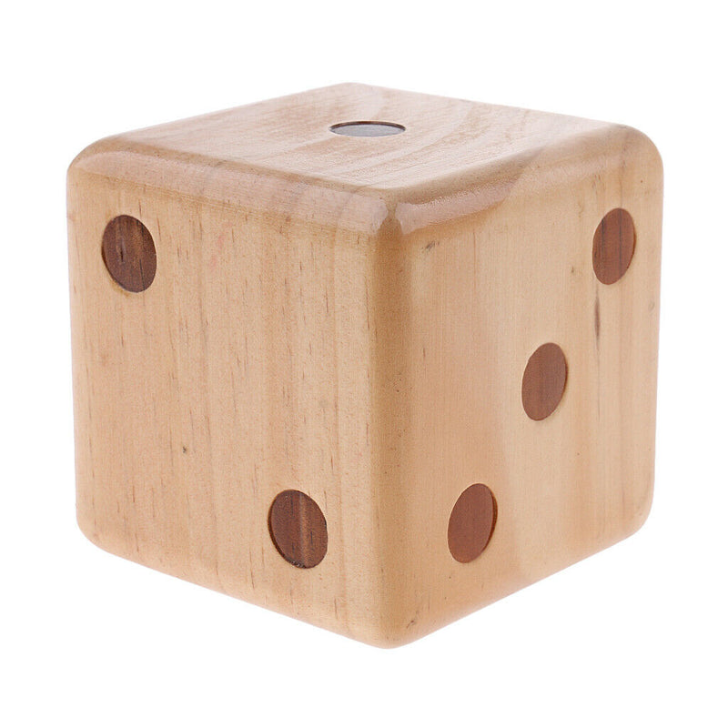 Jumbo Outdoor Camping Wood Dice - 6 Sided Big Dice 3.5'' - Family Activity Party