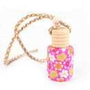 Floral Art Printed Hanging Car Air Freshener  Diffuser Fragrance Bottle O8W LJ
