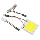 1x 48-SMD COB White Panel LED T10 Car Interior Panel Light 12V Dome Lamp Bulb 4W