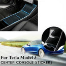 3Pc Car Center Console Protective Film Transparent Film Stickers for Tesla  S6Z5
