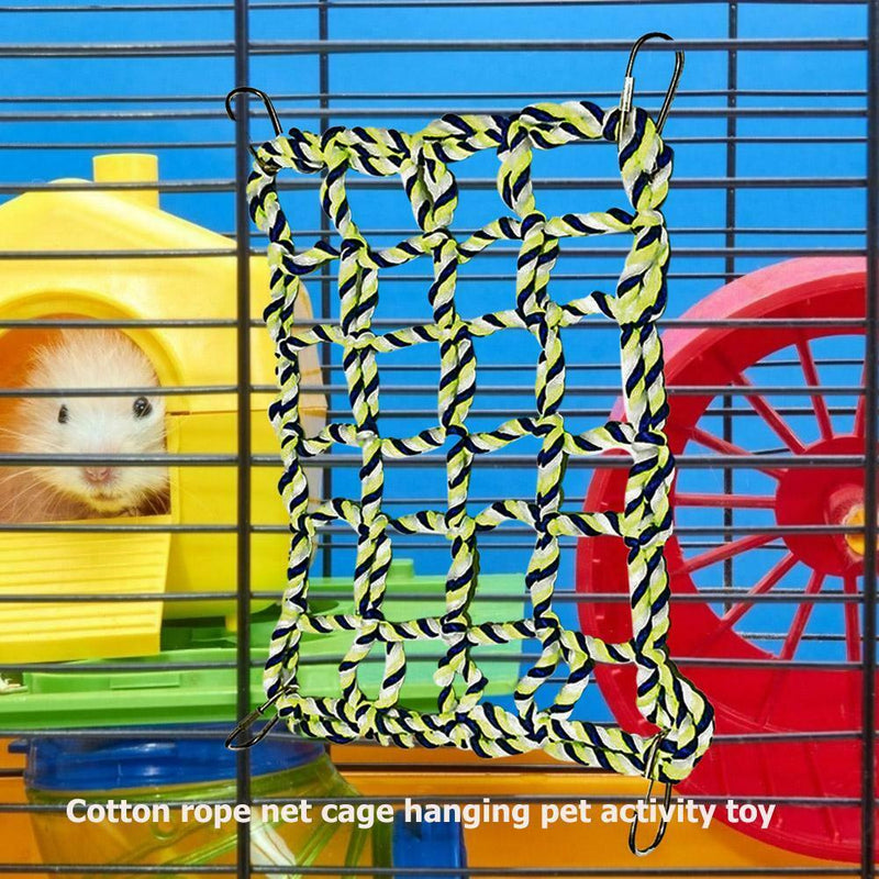Pet Parrot Climbing Net Bird Swing Rope Ladder Hanging Chewing Toys for Hamster