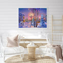 5D DIY Full Round Drill Diamond Painting Snow Street Cross Stitch Kit Decor