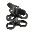 Triple Ball Clamp Underwater Arm Diving Bracket for Gopro Light Black