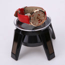 Solar Powered 360 Degree Jewelry Rotating Display Stand Turn Table LED Ligh