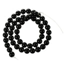 8mm Round Black Onyx Precious Loose Beads of Semiprecious Stones