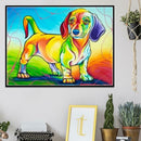 5D DIY Diamond Painting Colorful Cartoon Dog Cross Stitch Embroidery Mosaic