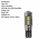 2X T10 LED 10SMD W5W 5630 194 CANBUS ERROR FREE Car Side Wedge Light Bulb