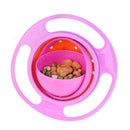 Novelty 360 Rotary Gyro Umbrella Spill-Proof Children Balance Bowl (Pink) A