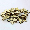 50pc Wooden Mini Mixed Wood Butterfiy Decor Craft Card Scrapbooking Making