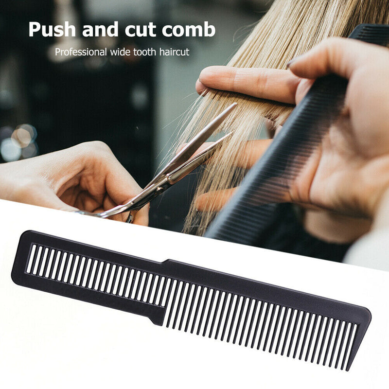 Hairdressing Carbon Anti-static Comb Wide Tooth Hair Clipper Comb (Black)