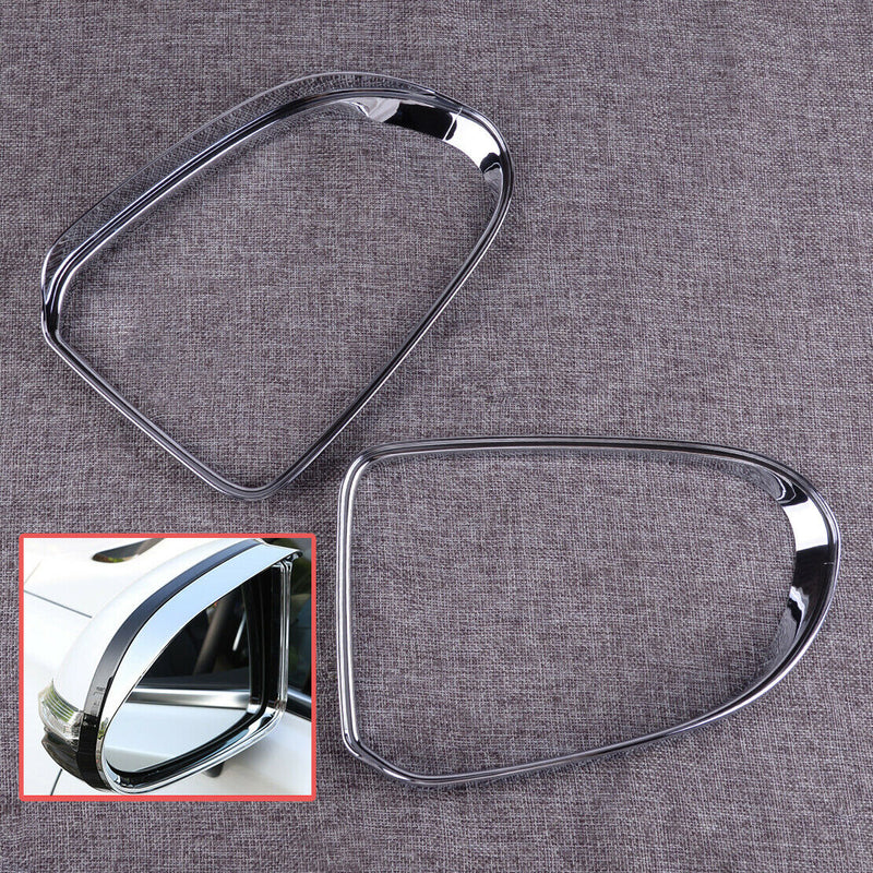 2PCS Rearview Mirror Rain Eyebrow Cover Trim Fit for Hyundai Santa Fe 2019