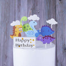 9pcs Birthday Cake Topper Cupcake Cartoon Cloud Dinosaur Cake Decorating Kids3C
