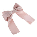 Women's Bow Hair Clips Barrette Ponytail Holder flesh color