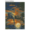 Lake Elephant 5D DIY Full Drill Round Diamond Painting Embroidery Kits Gift