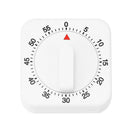 White Square 60-Minute Mechanical Timer Reminder Counting For Kitchen Novelty Hn