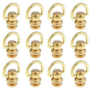 12Pcs Ball Post with Ring Rivet Stud Round Head Screw Back for Leather Craft