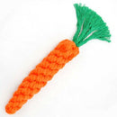 1pcs Dog Toys Cotton Carrots Chew Teeth Cleaning Braided Rope Puppy Teeth B