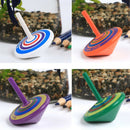 15x Wooden Spinning Top Montessori Intelligence Development Toys Multicolor