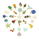 30Pcs/Set Mixed Enamel Charms Pendants  Craft DIY Jewelry Making Findily